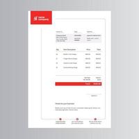 Clean and Modern Invoice Template. Pro Vector