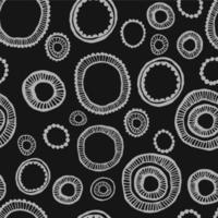 Seamless hand drawn circles background. vector