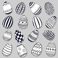 Set of decorative easter eggs.
