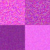 Seamless mosaic backgrounds set. vector