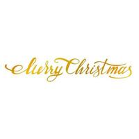 Merry Christmas gold Lettering Design. Greeting text. Vector illustration EPS10