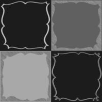 hand drawn frame set vector