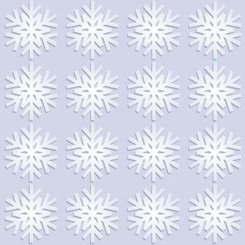 Seamless snowflake pattern vector