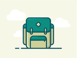 school backpack icon vector