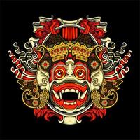 barong mask illutration vector