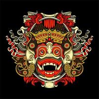 Ilustración de máscara barong vector