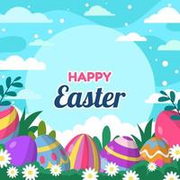 Happy Easter Egg Background vector