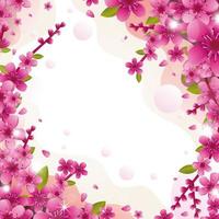 beautiful cherry blossom background vector
