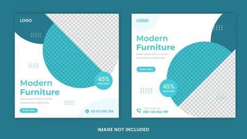 Minimal Furniture Social Media post design template for flyer, leaflet, banner, poster vector