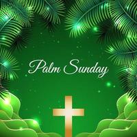 Palm Sunday Background with Sparkling Lights vector