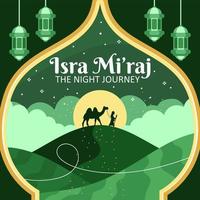 isra miraj la noche del viaje vector