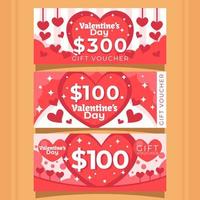 Valentines Vouchers for Couple vector