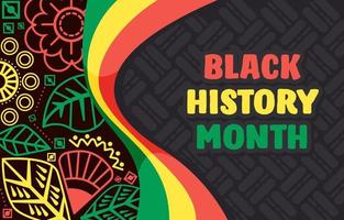 Black History Month Template vector