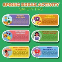 Safety Tips for Spring Break vector