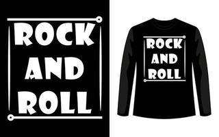 plantilla de diseño de camiseta de rock and roll vector