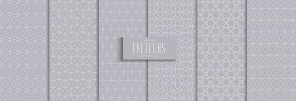 Circle lines pattern overlapping gray background vector