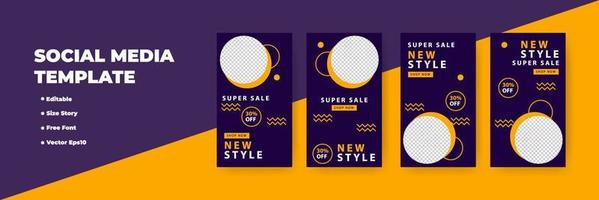 Creative social networks stories design, vertical banner vector