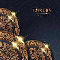 Luxury rings golden mandala background Free Vector
