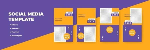 Creative social networks stories design, vertical banner vector