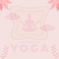 diseño del día internacional del yoga meditación humana ilustración vectorial vector