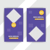 Creative social networks stories design, vertical banner vector