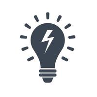 icono de luz de energía vector