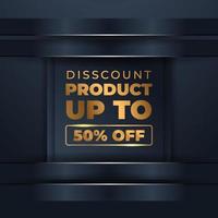 mega flash sales banners with black gold for sales vector