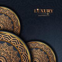 Luxury rings golden mandala background Free Vector