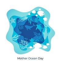 Mother Ocean Day Background vector
