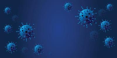 fondo de gripe de infección por bacterias o virus vector