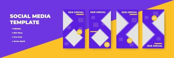 Creative social networks stories design, vertical banner vector