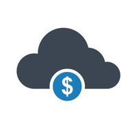Cloud money icon vector