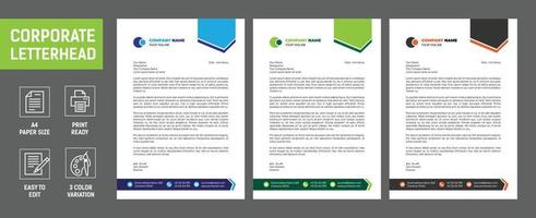 Professional creative business letterhead vector