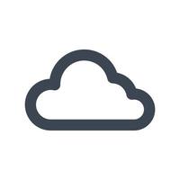 nube, icono de la nube vector