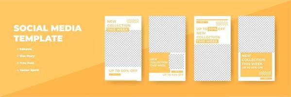 Creative social networks stories design, vertical banner vector