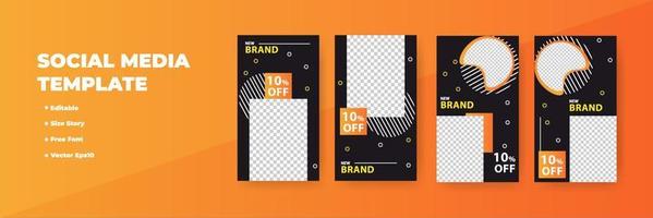 Creative social networks stories design, vertical banner vector