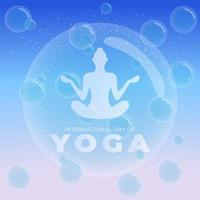 International yoga day design human meditation vector illustration