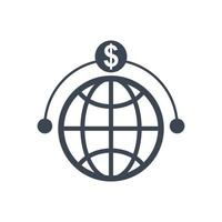 Global funding icon vector