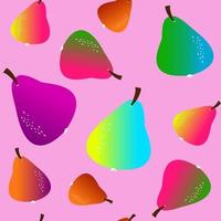 Seamless pattern pears. vector