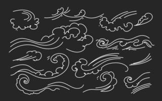 sea Abstract background line art sketch doodle hand drawn vector