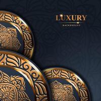 Luxury rings golden mandala background Free Vector