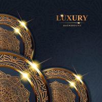 Luxury rings golden mandala background Free Vector