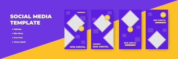 Creative social networks stories design, vertical banner vector