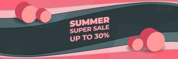 Summer sale concept banner design vector