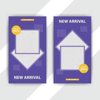 Creative social networks stories design, vertical banner vector