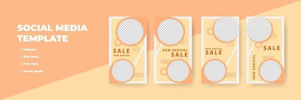Creative social networks stories design, vertical banner vector