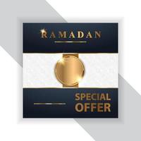 conjunto de banners de venta de ramadán, descuento y mejor etiqueta de oferta, etiqueta o conjunto de pegatinas con motivo del ramadán kareem y eid mubarak, ilustración vectorial vector