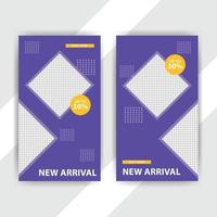 Creative social networks stories design, vertical banner vector