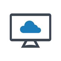 Cloud Computer Screen vector