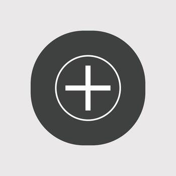 Add icon vector on white background. plus icon vector. document add plus Icon